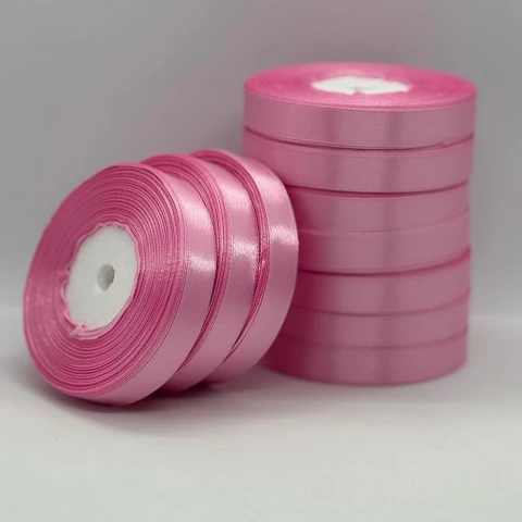 Лента атласная 1.2 см (10*36 ярдов), 94 розовая пудра