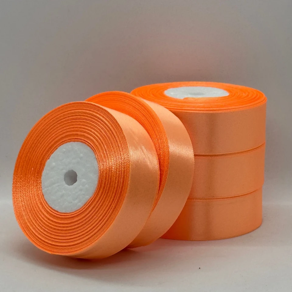 Стрічка атласна 2.5 см (5*36 ярдів), 88 персиковий