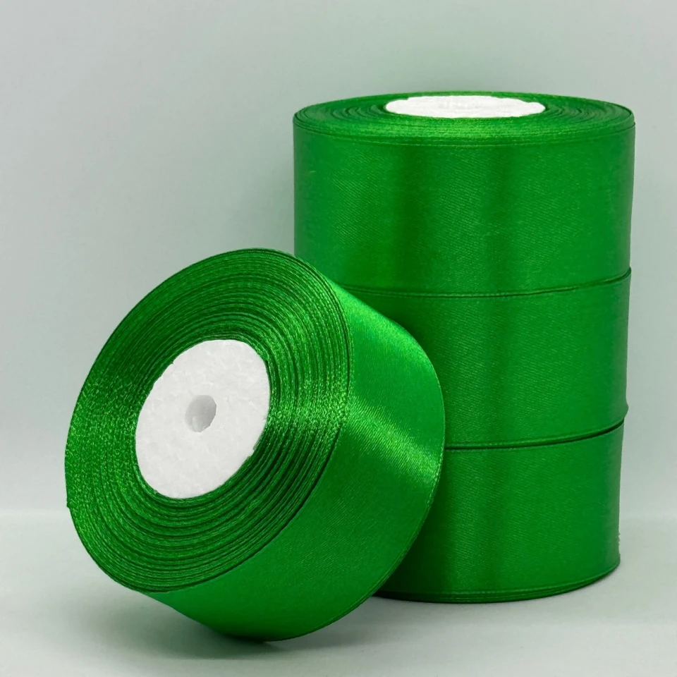 Стрічка атласна 4 см (5*36 ярдів) , 19 зелений