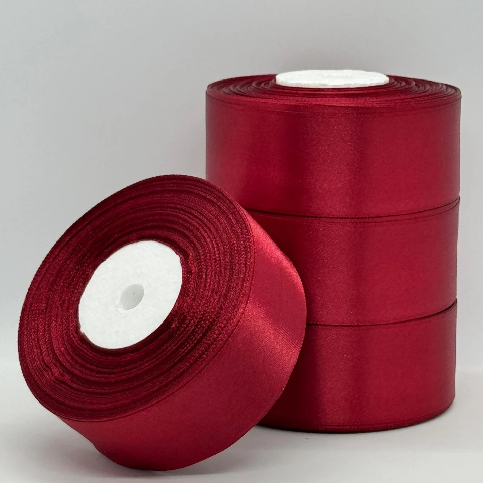 Стрічка атласна 4 см (5*36 ярдів) , 48 карміновий