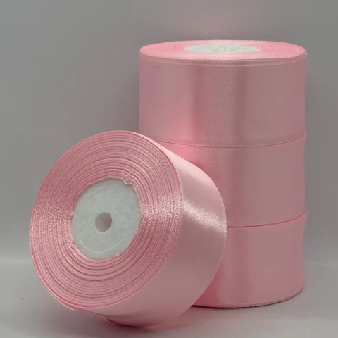 Стрічка атласна 4 см (5*36 ярдів) , 43 рожевий фламінго