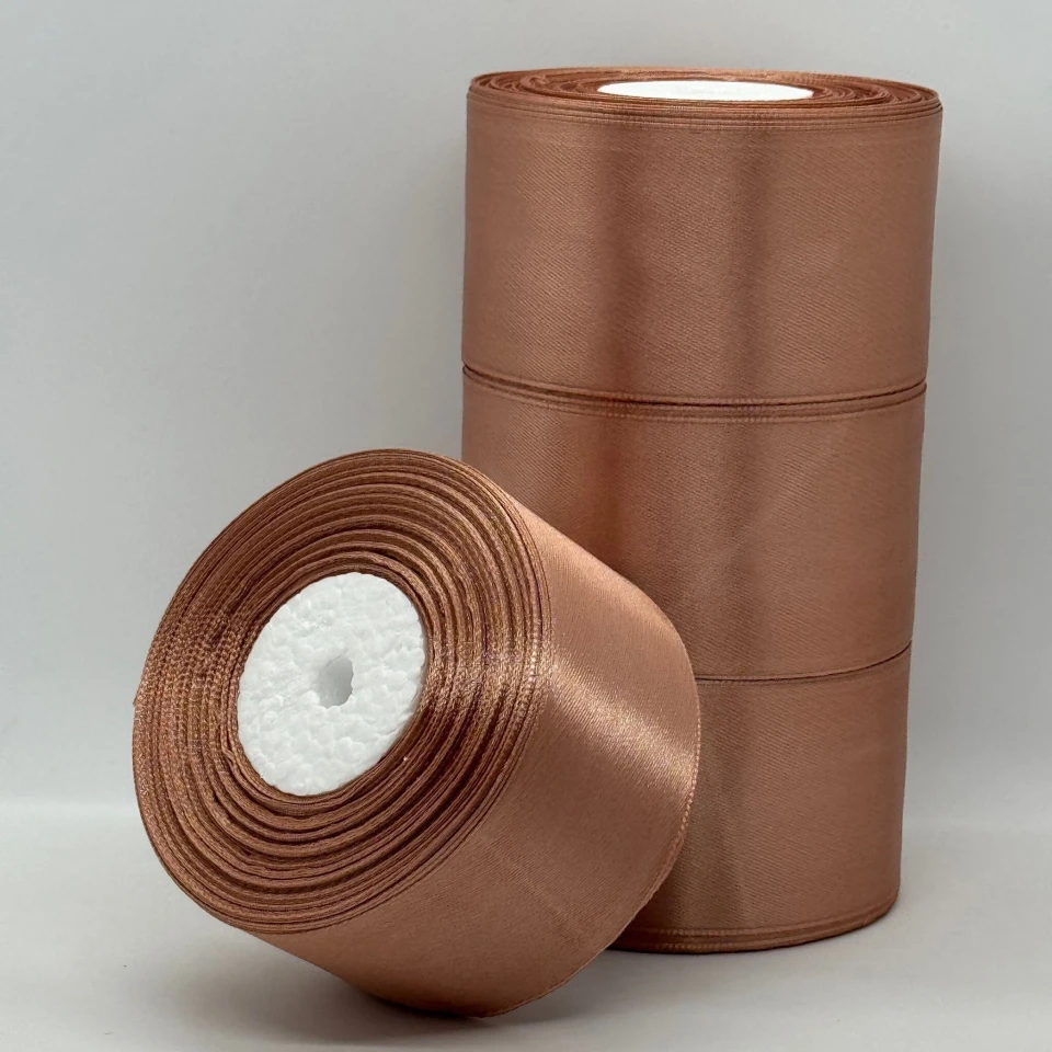 Стрічка атласна 5 см (4*36 ярдів), 117 какао