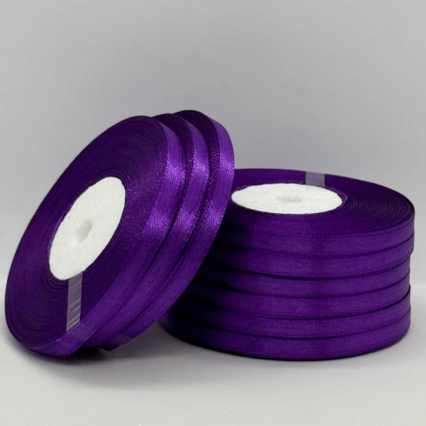 Лента атласная 0.6 см (10*36 ярдов), 35 баклажан