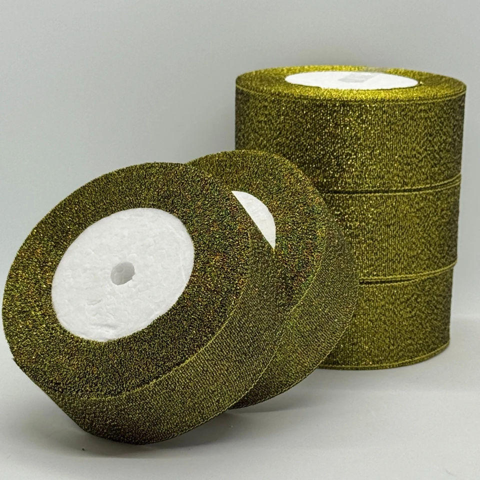 Тасьма парчева 4 см (5*25 ярдів/ 22,75 м.), 39 чорний + золото