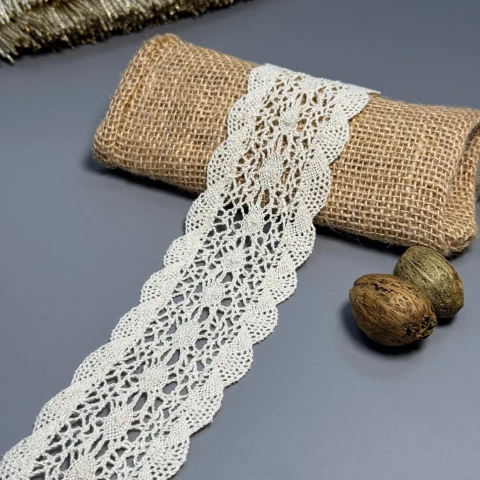 Мереживо макраме 8545 5,5 см (100 ярдів/91,4 м.), бежевий