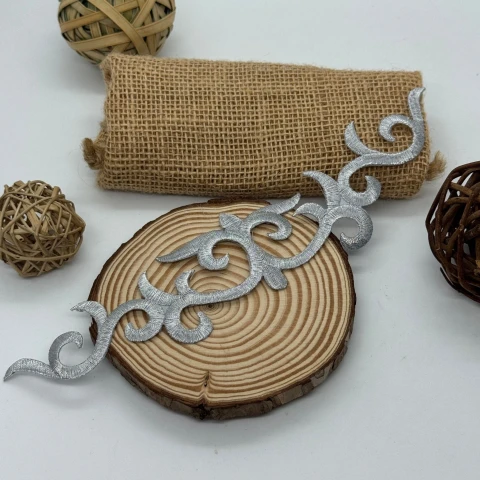 Аппликация клеевая люрекс 3300 (20 шт.), серебро