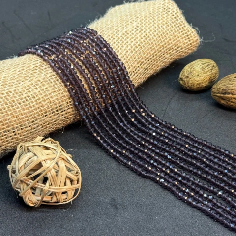 Хрусталь на нитці 4 мм (10*113 шт.), М020 сливовий