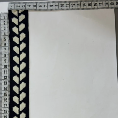 Лампас трикотажний D#3 3.5 см (50 м), C:6 чорний