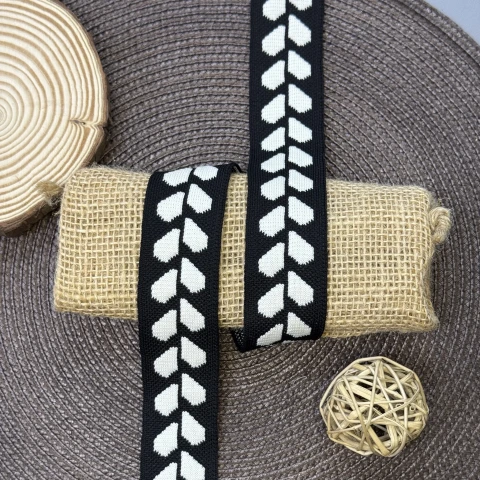 Лампас трикотажний D#3 3.5 см (50 м), C:6 чорний