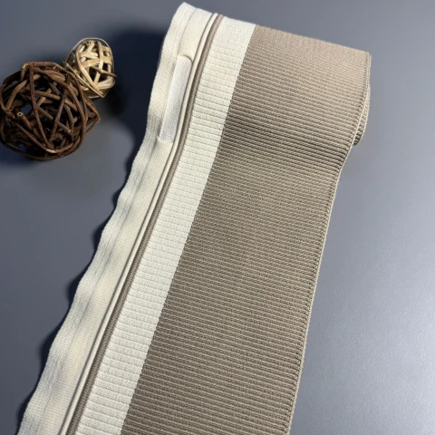 Пояс трикотажний довяз D#5 (13 см*90 см) , світло бежевий