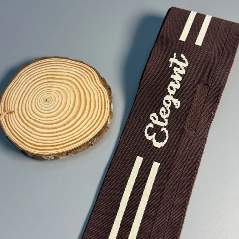 Пояс трикотажний довяз ELEGANT (8.5 см*90 см), коричневий