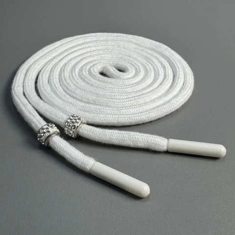 Шнурок в штани 2 бусіни (150 см), білий