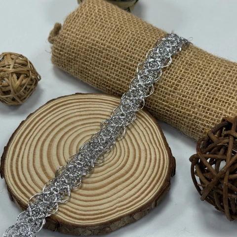 Тасьма люрекс 8099 (20 ярдів/18,28 м.), срібло