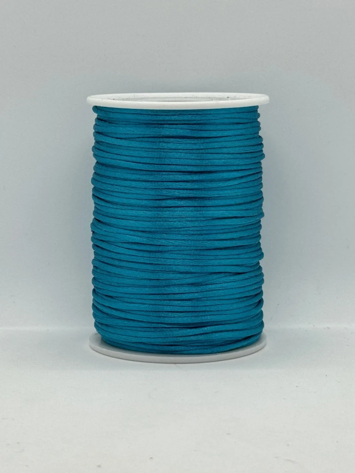 Шнур атласний корсетний 2.3 мм (100 ярдів/91,44 м.), 46 бірюза