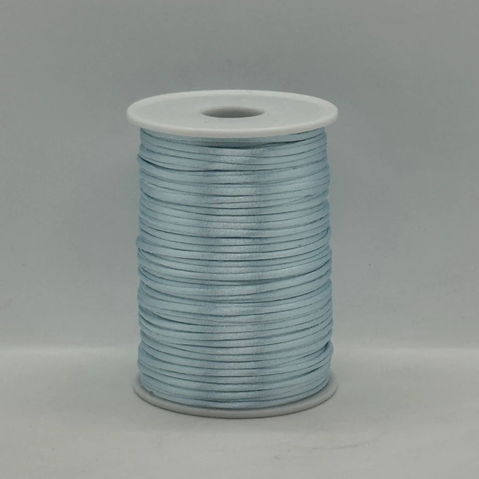 Шнур атласний корсетний 2.3 мм (100 ярдів/91,44 м.), 38 світлий синій