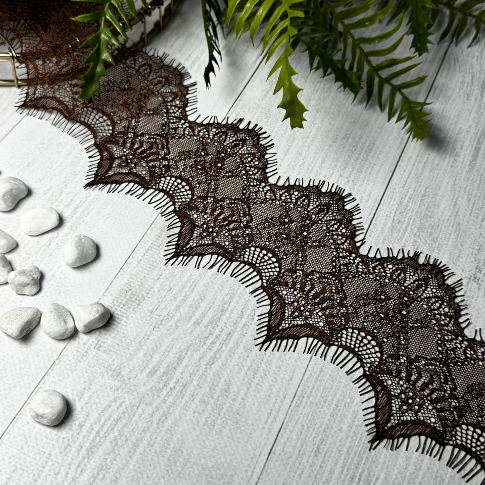 Мереживо французьке J73087 11 см. (10*3 м.), шоколад