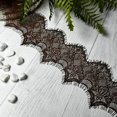 Мереживо французьке J73087 11 см. (10*3 м.), шоколад