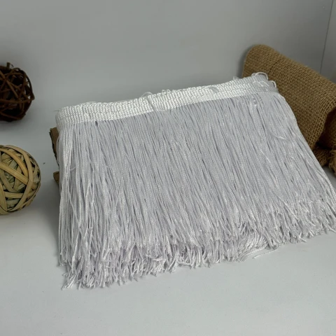 Бахрома танцювальна локшина 15 см (10 ярдів/9,14 м.), 1 білий