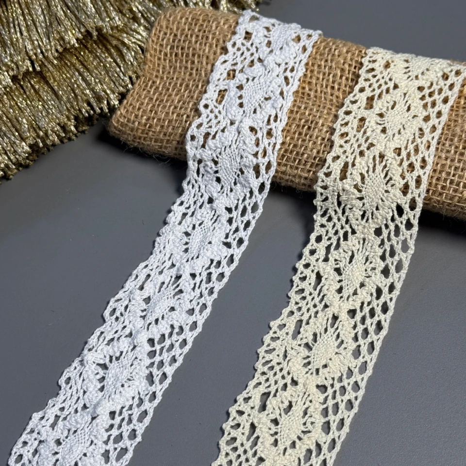 Мереживо макраме 6169 4,5 см..(100 ярдів/91,4 м.), білий