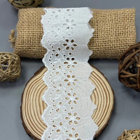 Мереживо прошва А15 7 см.(10 ярдів/9,14 м.), білий