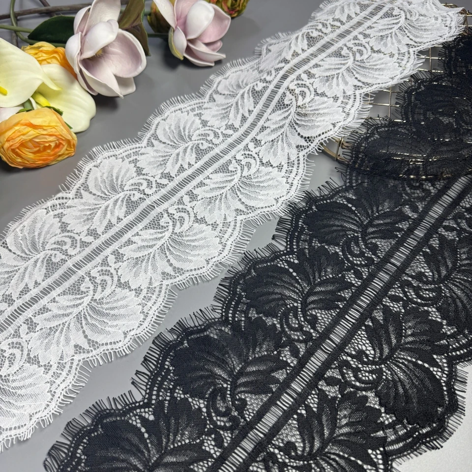 Мереживо французьке J73100 18 см. (10*3 м.), теплий білий