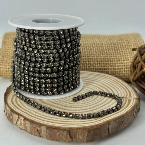 Цепі камні на бабінах ss 16 4 мм (10 ярдів), сірий гематит