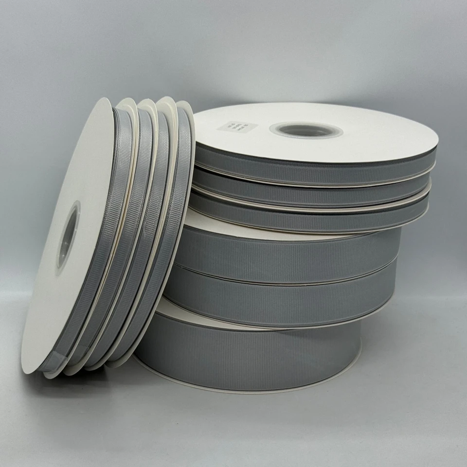 Стрічка репс 0.65 см (33*100 ярдів/91 м.), 1003 світло сірий