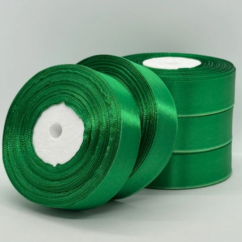 Стрічка атласна 2.5 см (5*36 ярдів), 76 зелена спаржа