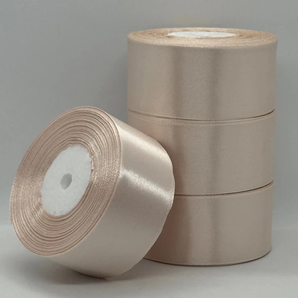 Стрічка атласна 4 см (5*36 ярдів) , 172 м'який бежевий