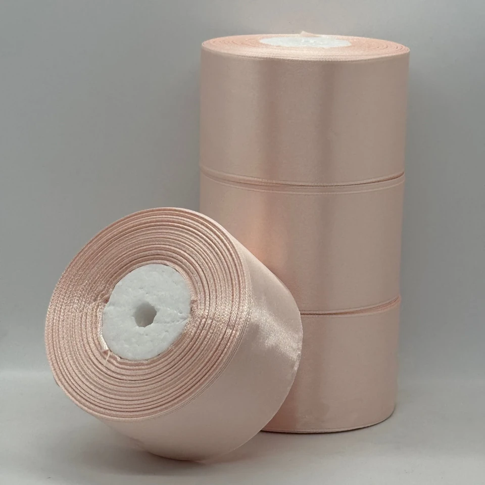 Стрічка атласна 5 см (4*36 ярдів), 06 ніжно-персиковий