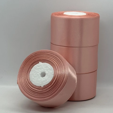 Стрічка атласна 5 см (4*36 ярдів), 146 темний пудровий