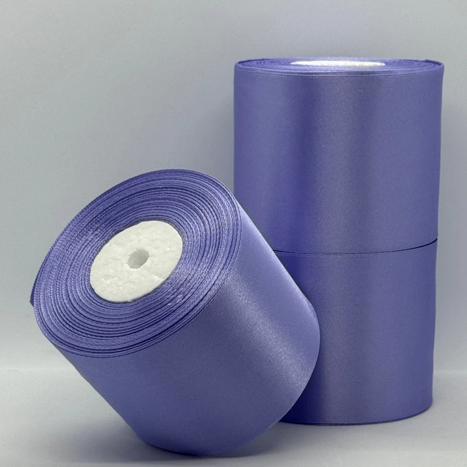 Стрічка атласна 7.5 см (3*36 ярдів), 191фіалковий