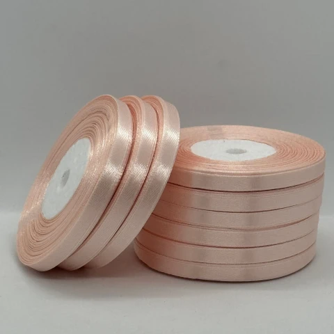 Стрічка атласна 0.6 см (10*36 ярдів), 06 ніжно-персиковий