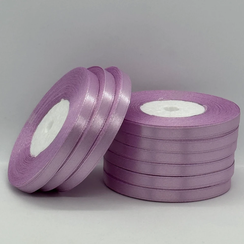 Стрічка атласна 0.6 см (10*36 ярдів), 69 бузково - рожевий