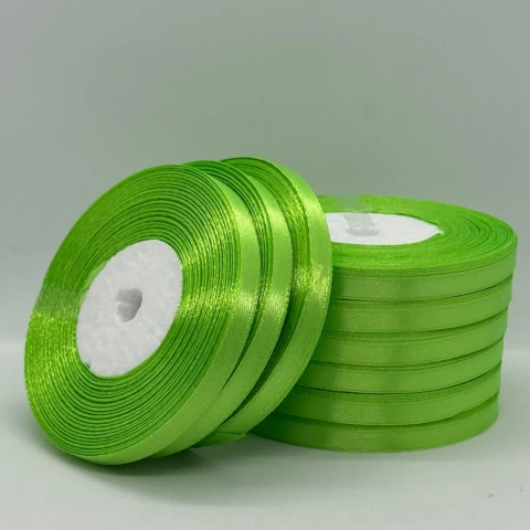 Стрічка атласна 0.6 см (10*36 ярдів), 137 зелена весна