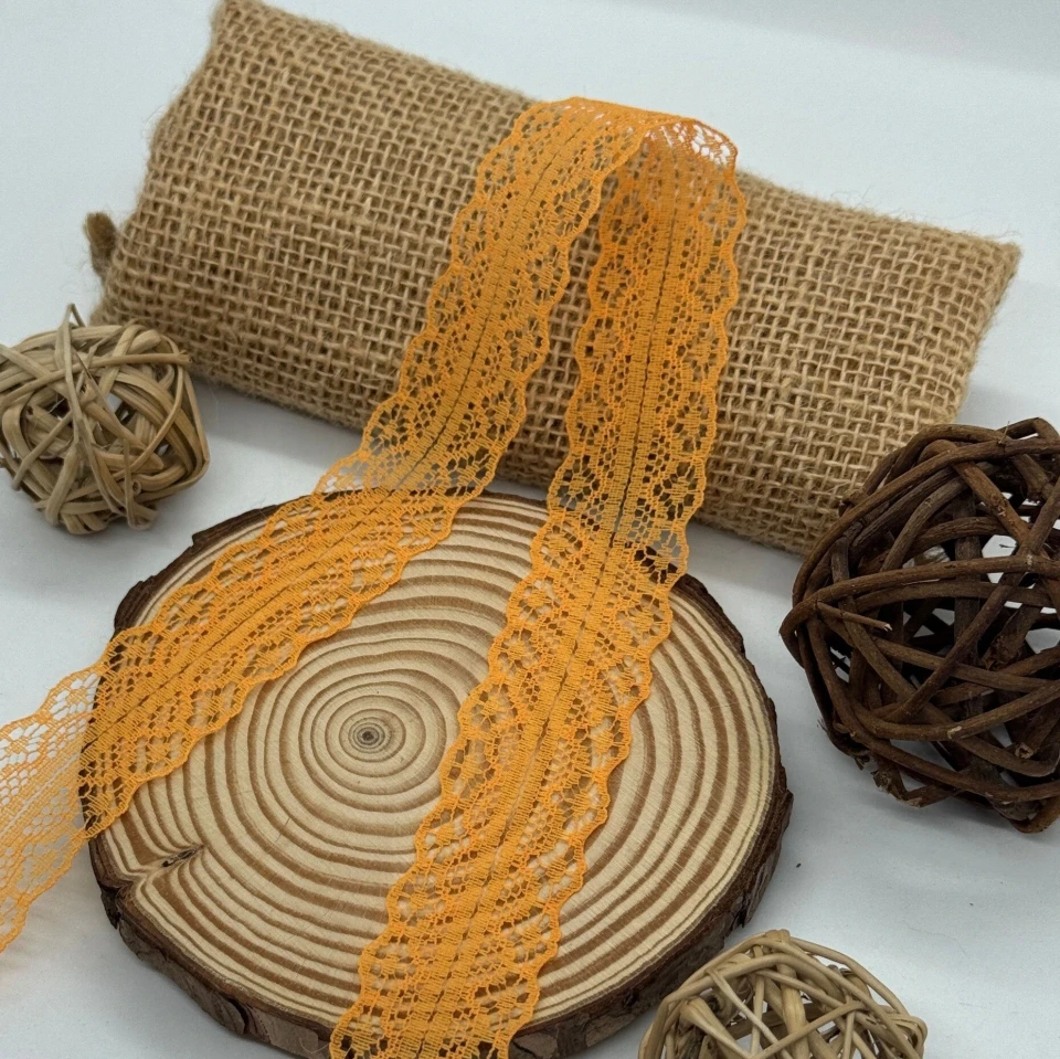 Мереживо не еластичне 1658-2 2.8см (400 ярдів/364 м.), 3 помаранчевий