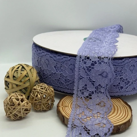 Мереживо поліестр кольорове 101 6 см (100 ярдів/91 м.), 9 бузок