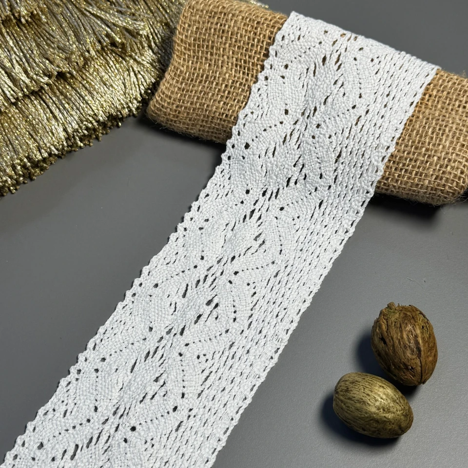 Мереживо макраме А6128 (50 ярдів/45,7 м), білий