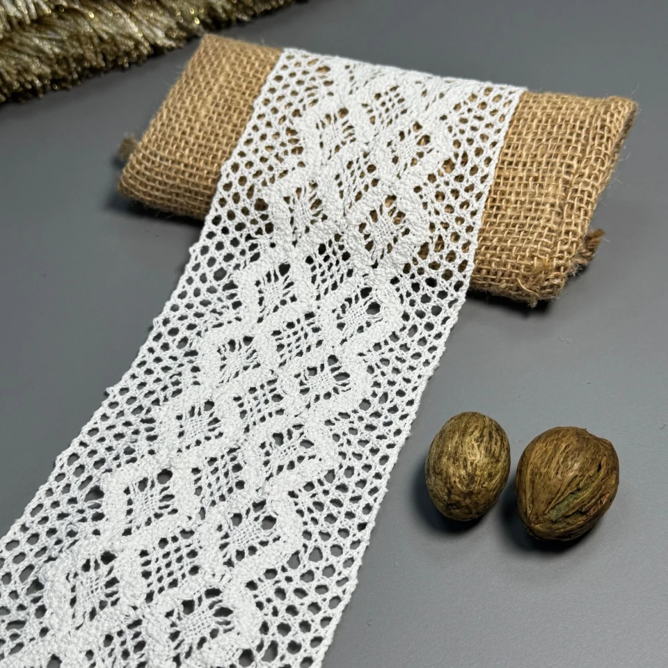 Мереживо макраме 7979 9.5 см(50 ярдів/45,7 м.), молочний