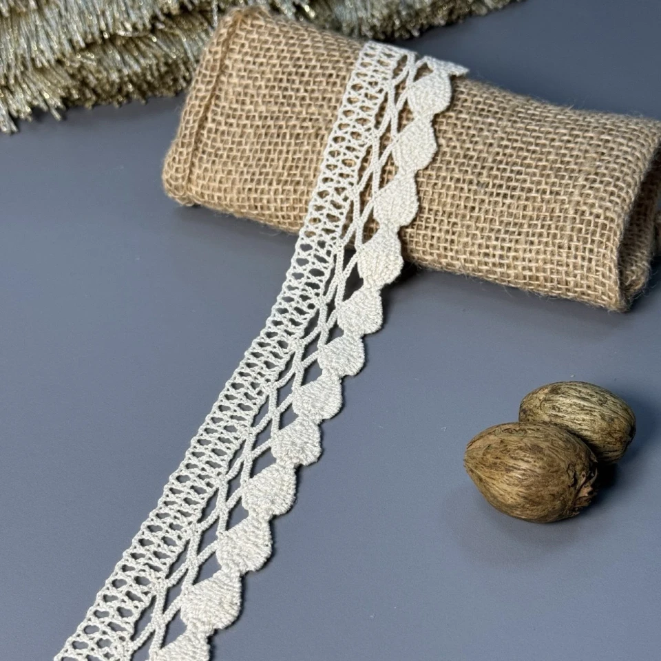 Мереживо макраме 5206 4 см.(100 ярдів/91,4 м.), бежевий