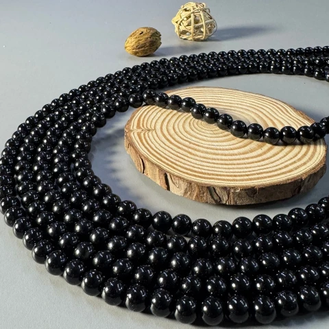 Перли на нитці 10 мм 1 кг, чорний