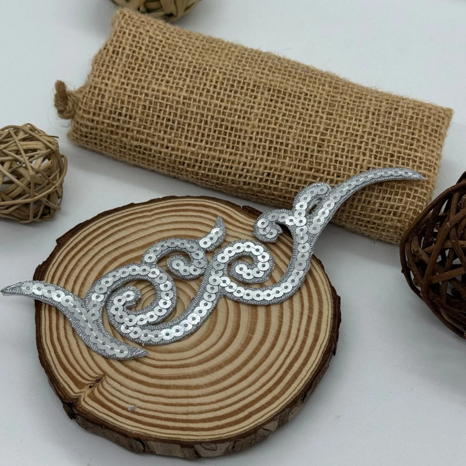 Аплікація клейова люрекс 8553 (20 шт.), срібло