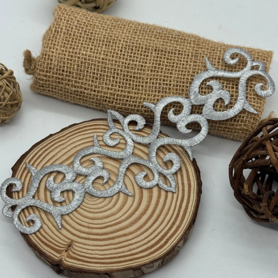 Аплікація клейова люрекс 2651 (20 шт.), срібло