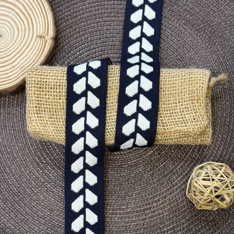 Лампас трикотажний D#3 3.5 см (50 м), C:7 темно синій