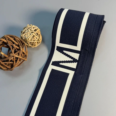 Пояс трикотажний довяз D#3 М (8.5см*90 см), темний синій