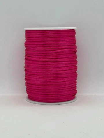 Шнур атласний корсетний 2.3 мм (100 ярдів/91,44 м.), 25 світлий малиновий