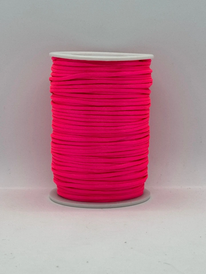 Шнур атласний корсетний 2.3 мм (100 ярдів/91,44 м.), 85 рожевий