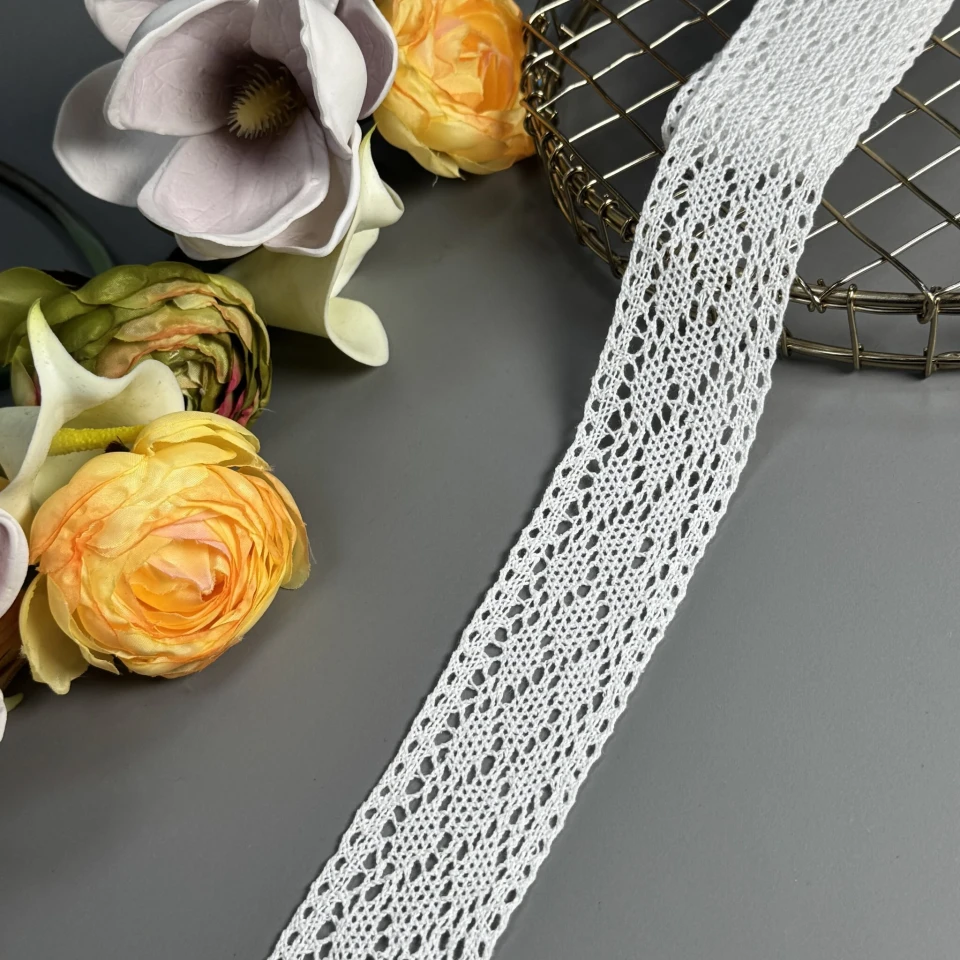 Мереживо макраме 8499 4,5 см (200 ярдів/182,8 м.), білий