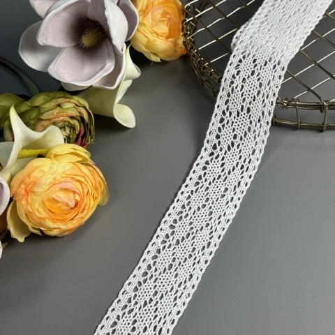 Мереживо макраме 8499 4,5 см (200 ярдів/182,8 м.), білий