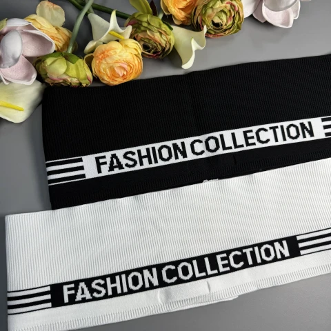 Пояс трикотажний довяз FASHION COLLECTION (13 см*90 см), чорний